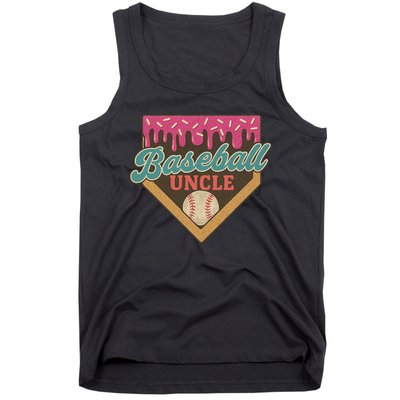 Baseball Uncle Ice Cream Drip Tank Top