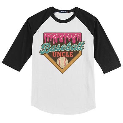 Baseball Uncle Ice Cream Drip Kids Colorblock Raglan Jersey