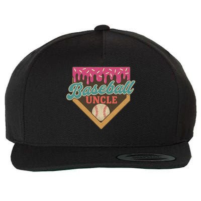 Baseball Uncle Ice Cream Drip Wool Snapback Cap