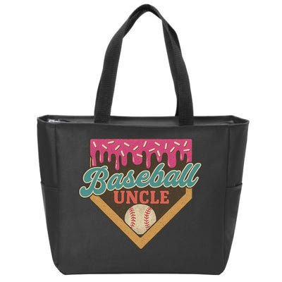 Baseball Uncle Ice Cream Drip Zip Tote Bag