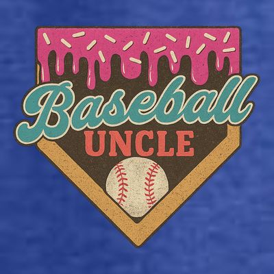 Baseball Uncle Ice Cream Drip T-Shirt