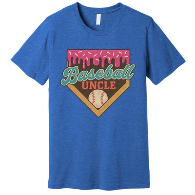 Baseball Uncle Ice Cream Drip Premium T-Shirt