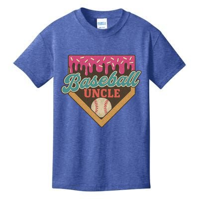 Baseball Uncle Ice Cream Drip Kids T-Shirt