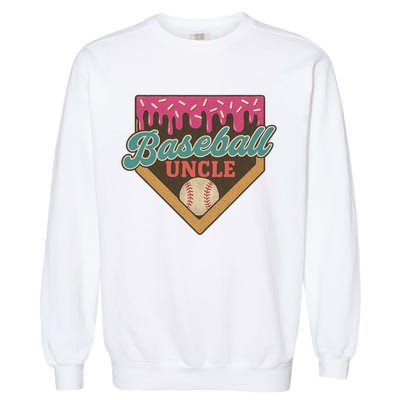 Baseball Uncle Ice Cream Drip Garment-Dyed Sweatshirt