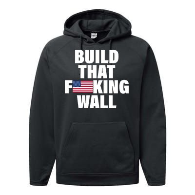 Build That F*cking Wall Performance Fleece Hoodie