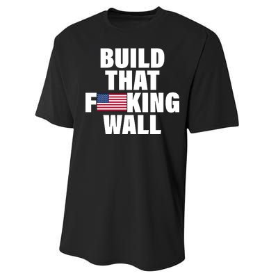 Build That F*cking Wall Performance Sprint T-Shirt