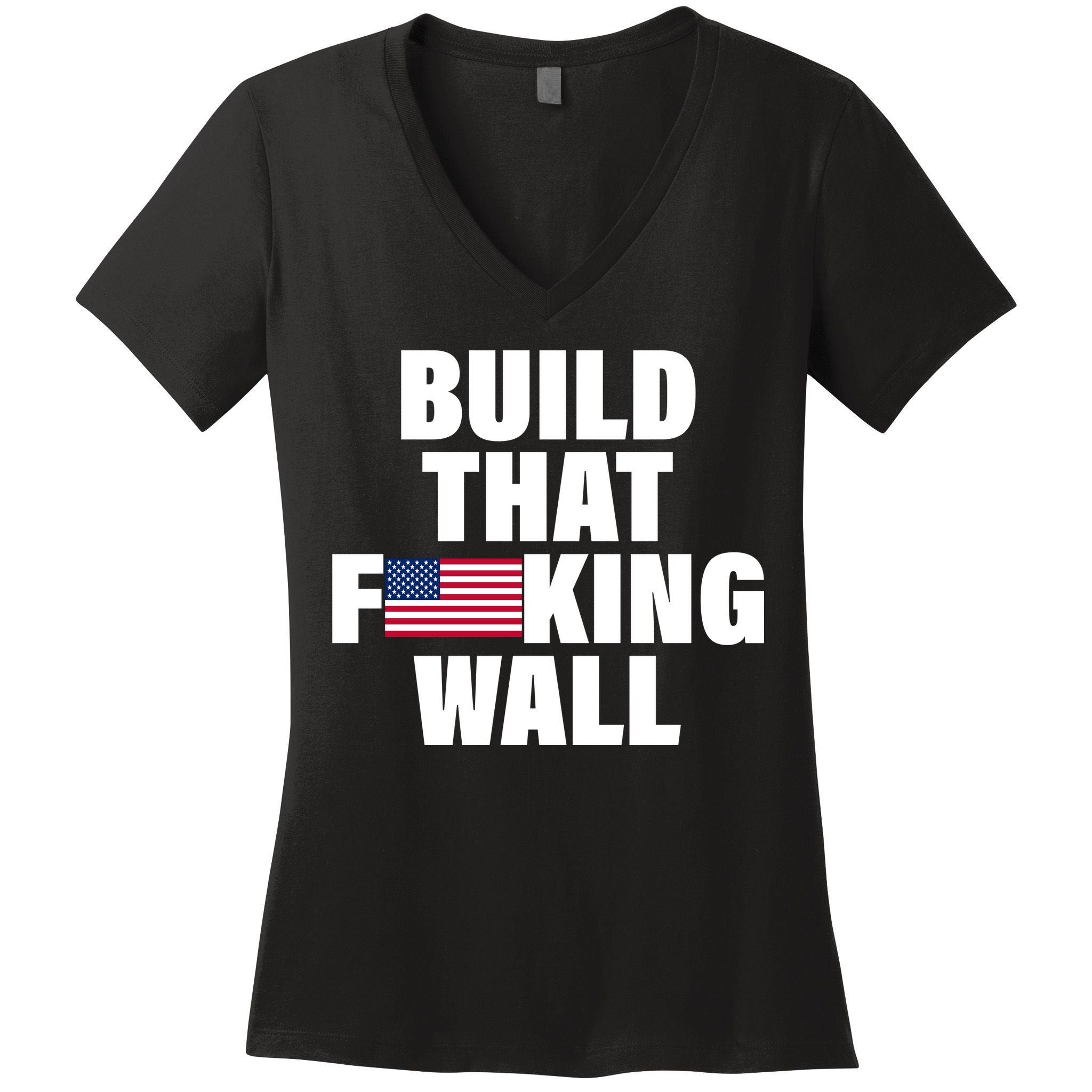 Build That F*cking Wall Women's V-Neck T-Shirt