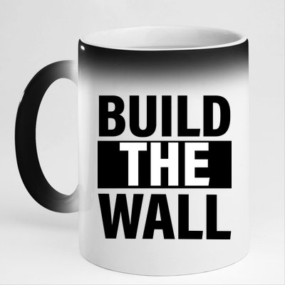 Build The Wall Box Logo 11oz Black Color Changing Mug