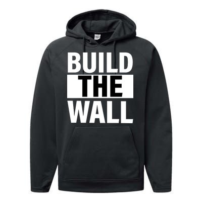 Build The Wall Box Logo Performance Fleece Hoodie