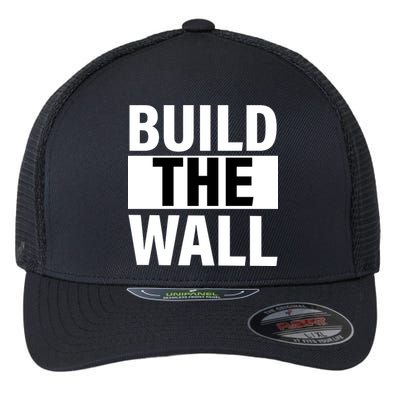 Build The Wall Box Logo Flexfit Unipanel Trucker Cap