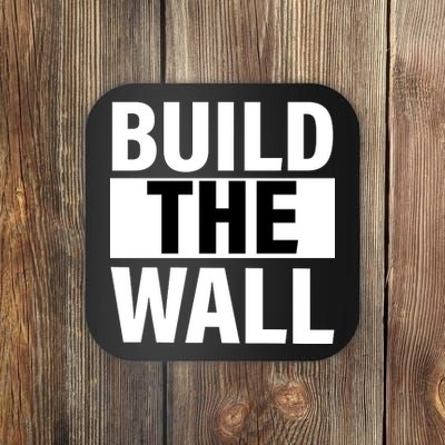 Build The Wall Box Logo Coaster