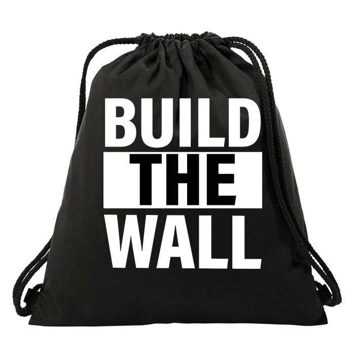 Build The Wall Box Logo Drawstring Bag