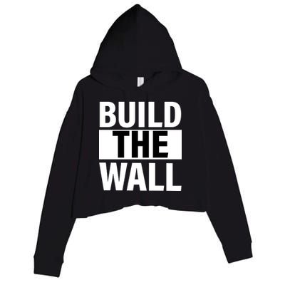 Build The Wall Box Logo Crop Fleece Hoodie