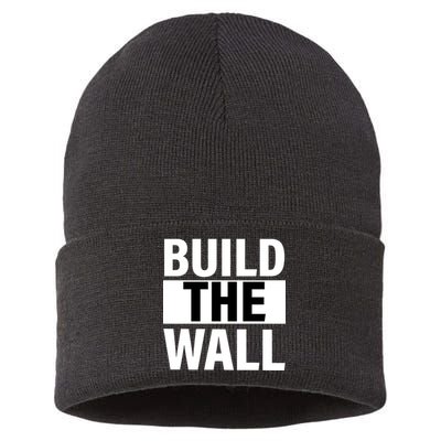 Build The Wall Box Logo Sustainable Knit Beanie