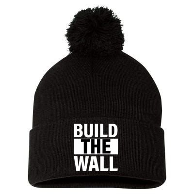 Build The Wall Box Logo Pom Pom 12in Knit Beanie