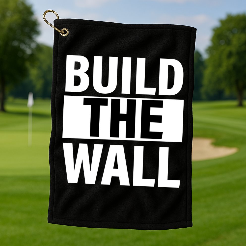 Build The Wall Box Logo Golf Towel