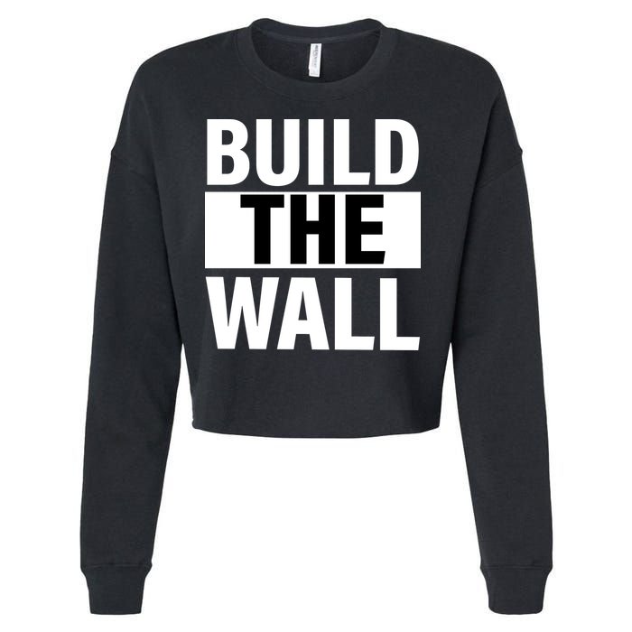 Build The Wall Box Logo Cropped Pullover Crew