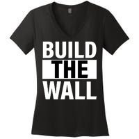 Build The Wall Box Logo Women's V-Neck T-Shirt