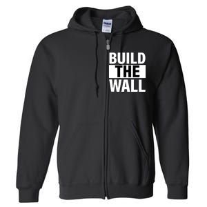 Build The Wall Box Logo Full Zip Hoodie