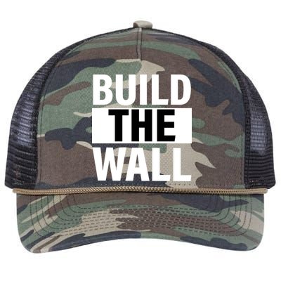 Build The Wall Box Logo Retro Rope Trucker Hat Cap