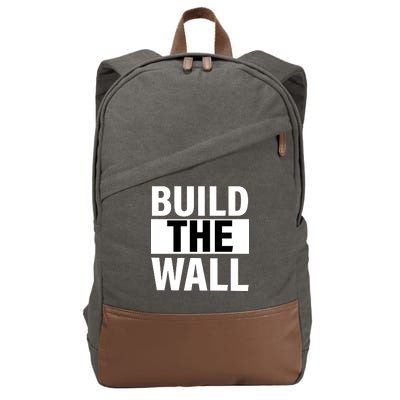 Build The Wall Box Logo Cotton Canvas Backpack