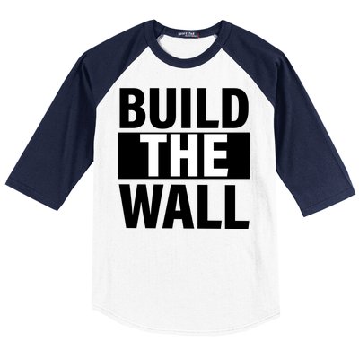 Build The Wall Box Logo Baseball Sleeve Shirt