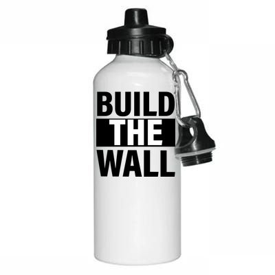 Build The Wall Box Logo Aluminum Water Bottle