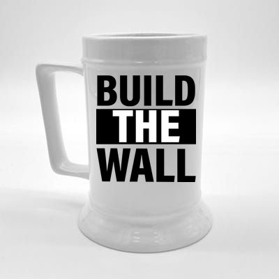 Build The Wall Box Logo Beer Stein