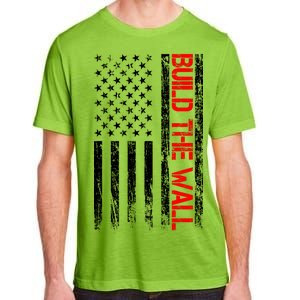 Build The Wall Distressed Flag Adult ChromaSoft Performance T-Shirt