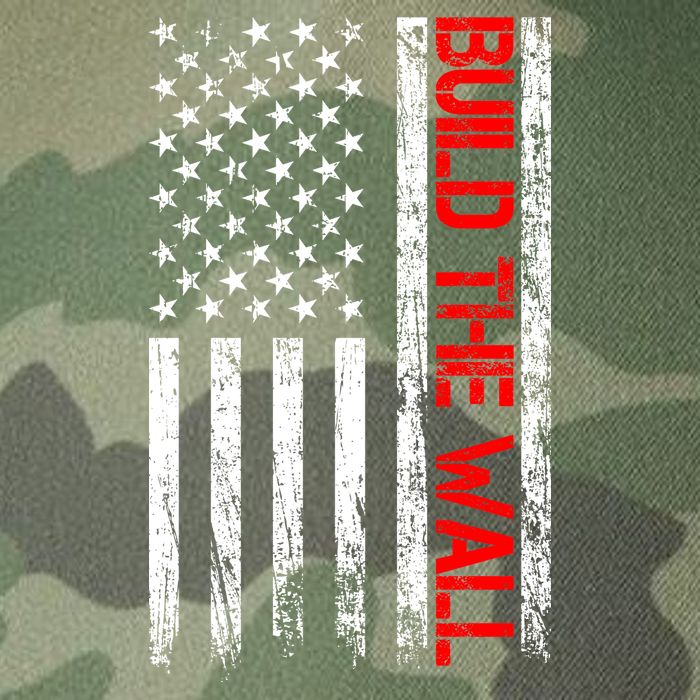 Build The Wall Distressed Flag Legacy Tie Dye Trucker Hat