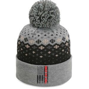 Build The Wall Distressed Flag The Baniff Cuffed Pom Beanie