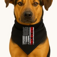 Build The Wall Distressed Flag USA-Made Doggie Bandana