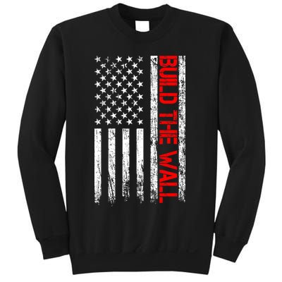 Build The Wall Distressed Flag Sweatshirt