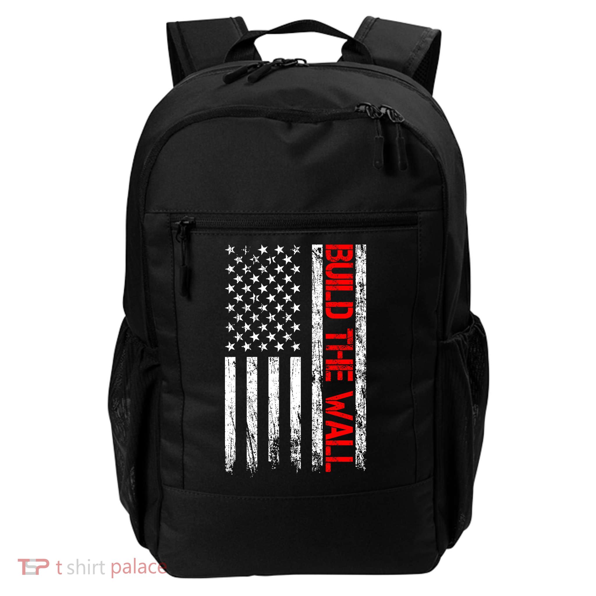 Build The Wall Distressed Flag Daily Commute Backpack