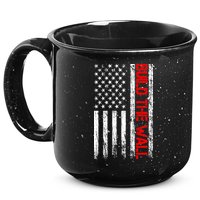 Build The Wall Distressed Flag 15oz Campfire Ceramic Mug