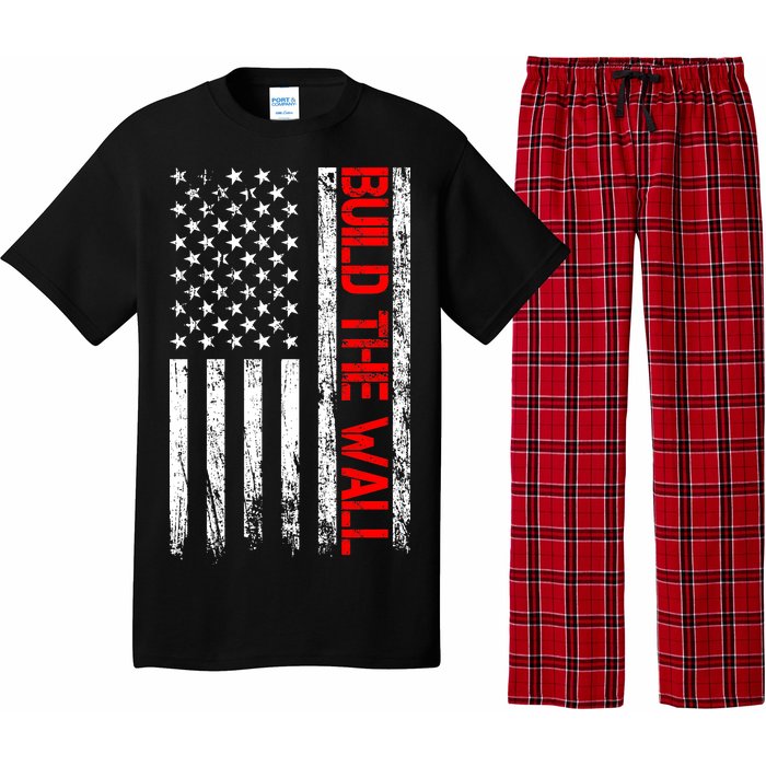 Build The Wall Distressed Flag Pajama Set