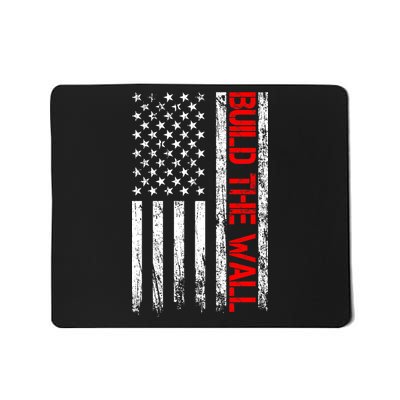 Build The Wall Distressed Flag Mousepad