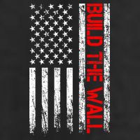 Build The Wall Distressed Flag Trucker Hat