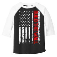 Build The Wall Distressed Flag Toddler Fine Jersey T-Shirt