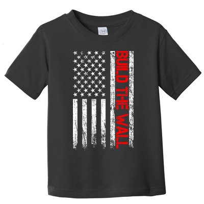 Build The Wall Distressed Flag Toddler T-Shirt