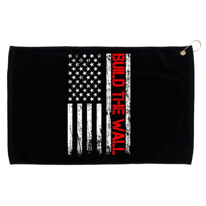 Build The Wall Distressed Flag Grommeted Golf Towel