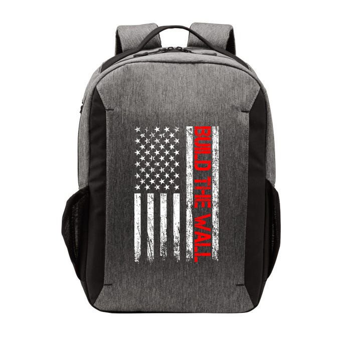 Build The Wall Distressed Flag Vector Backpack