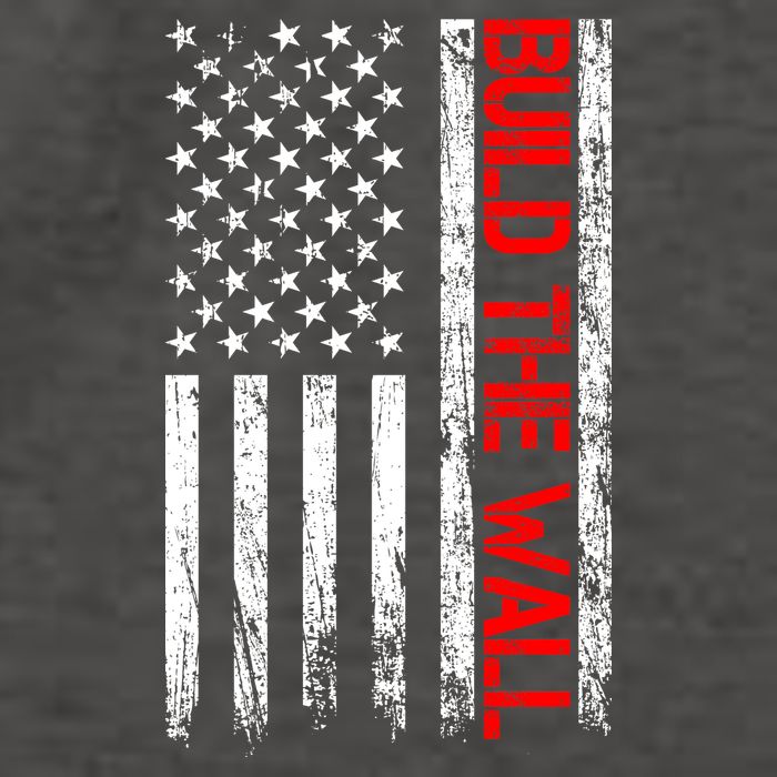 Build The Wall Distressed Flag Vector Backpack