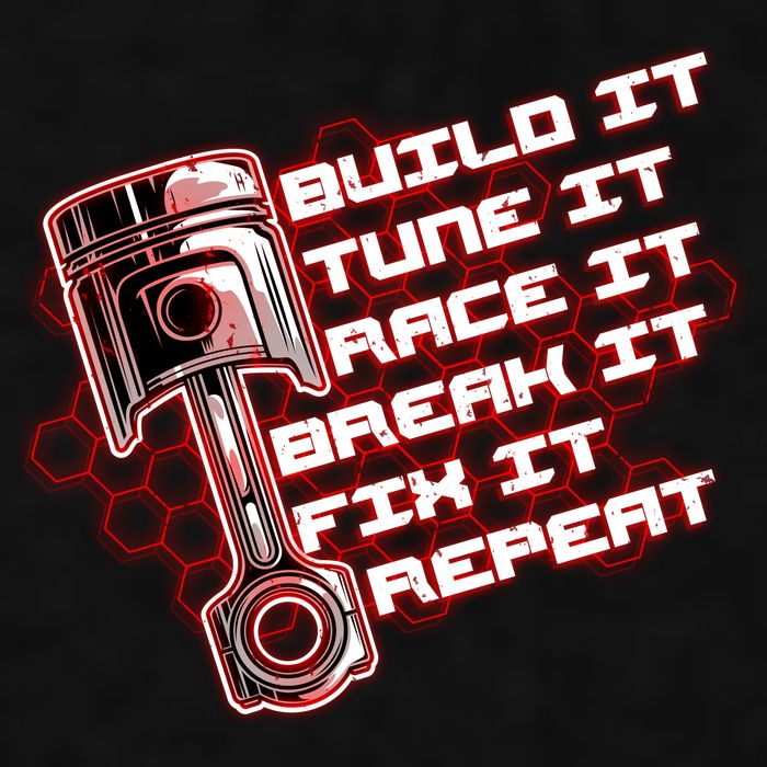 Build Tune Race Break Fix Repeat Ladies PosiCharge Tri-Blend Wicking Tank
