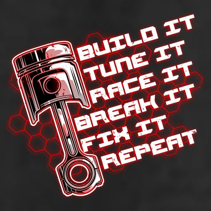 Build Tune Race Break Fix Repeat Cool Comfort Performance Bucket Hat