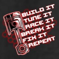 Build Tune Race Break Fix Repeat 7 Panel Mesh Trucker Snapback Hat