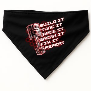 Build Tune Race Break Fix Repeat USA-Made Doggie Bandana