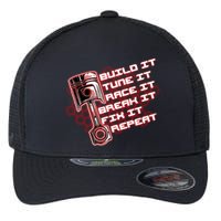 Build Tune Race Break Fix Repeat Flexfit Unipanel Trucker Cap