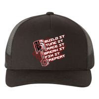 Build Tune Race Break Fix Repeat Yupoong Adult 5-Panel Trucker Hat