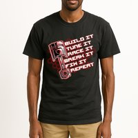 Build Tune Race Break Fix Repeat Tall T-Shirt
